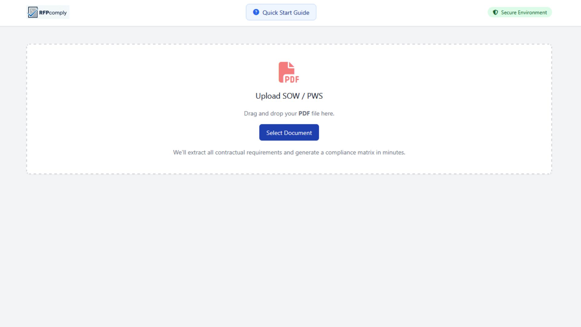 Screenshot of upload drop-zone